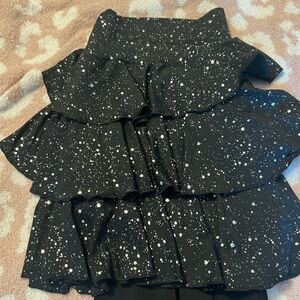 Black glitter ruffle skirt!